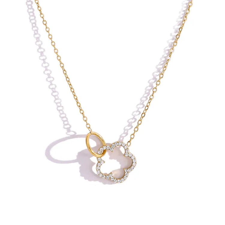 Leigh Pave Floral Diamond Necklace