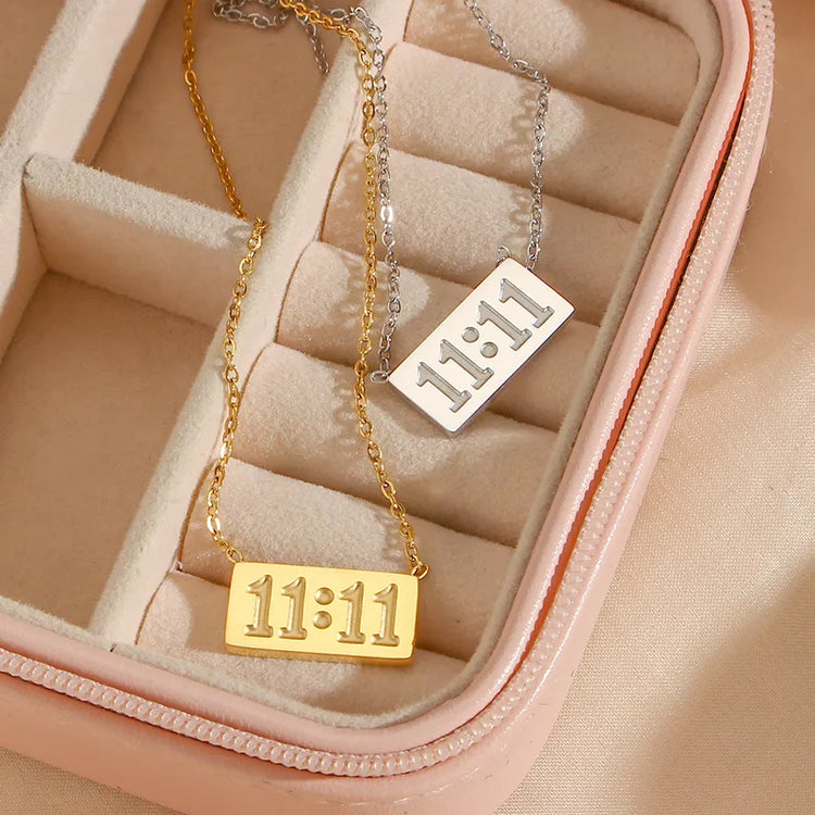 Elva 11:11 Non-Tarnish Necklace Waterproof Hypoallergenic