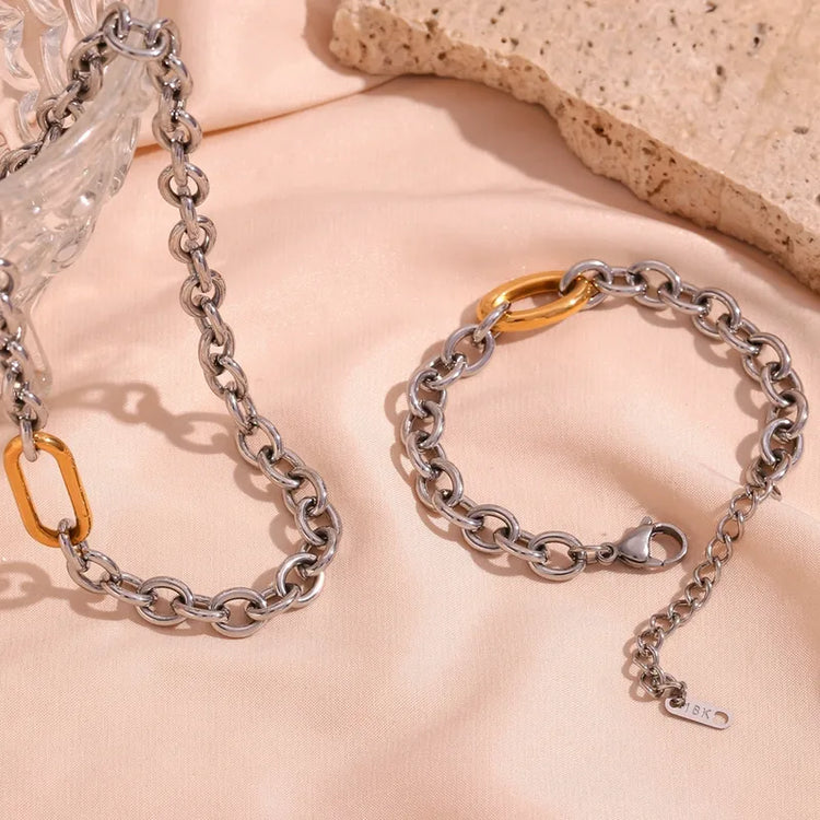 Lunara Dual Toned Chain Necklace