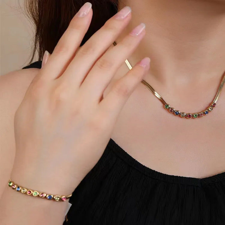 Isolde Multi Stone Colored Bracelet