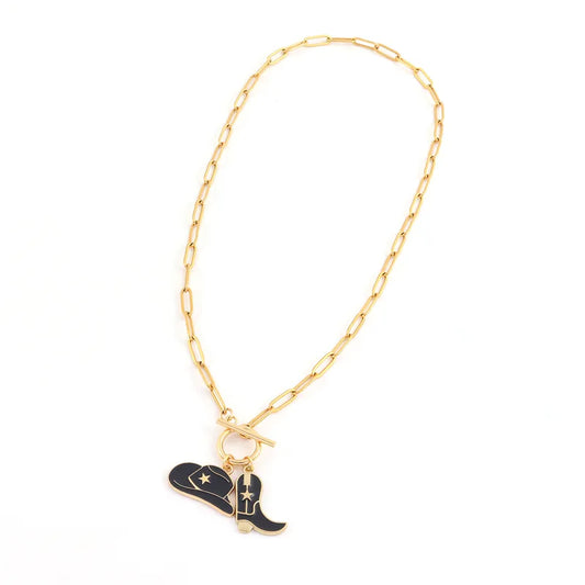 Zarya Cowboy Gold Toggle Necklace