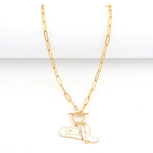 Zarya Cowboy Gold Toggle Necklace