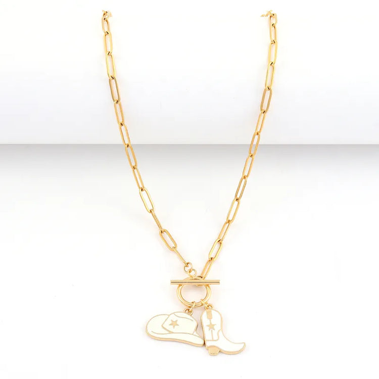 Zarya Cowboy Gold Toggle Necklace