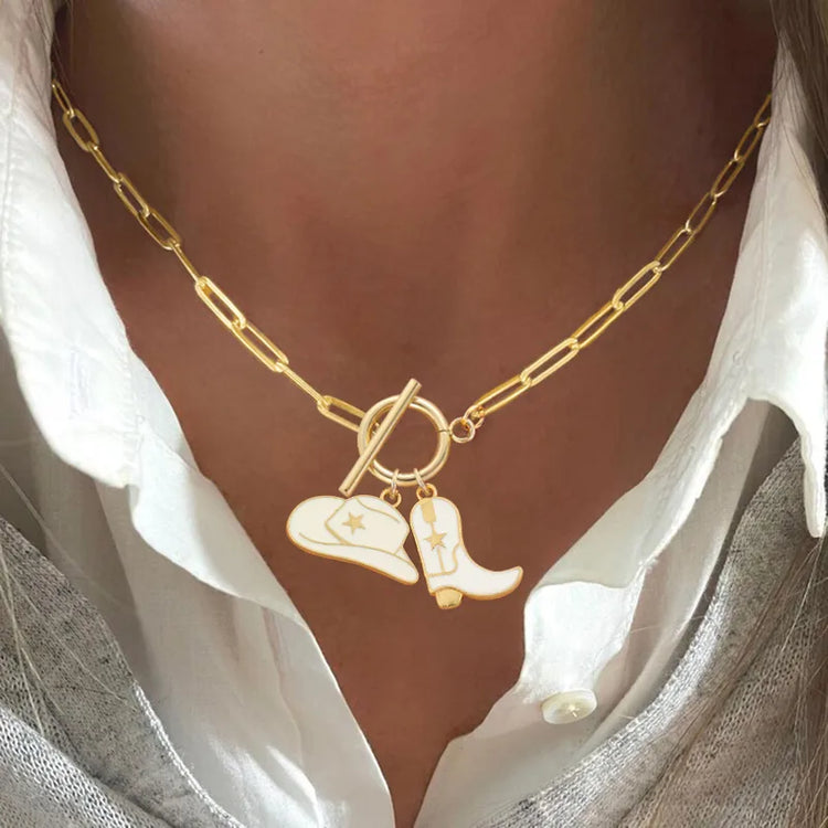 Zarya Cowboy Gold Toggle Necklace