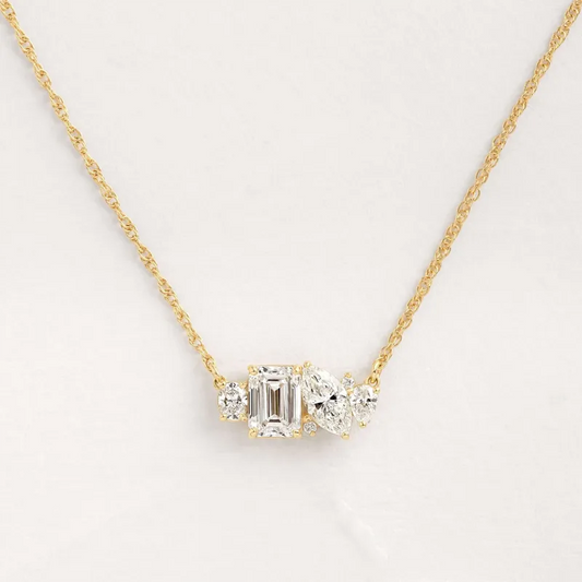 Amara Multi Stone Gold Necklace