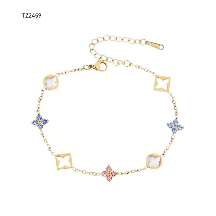 Zelina Charmed Bracelet in Gold - Non-Tarnish Hypoallergenic