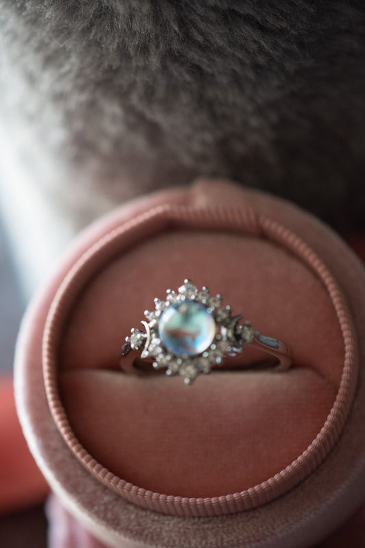 You Stole My Heart Moonstone Sterling Silver Ring
