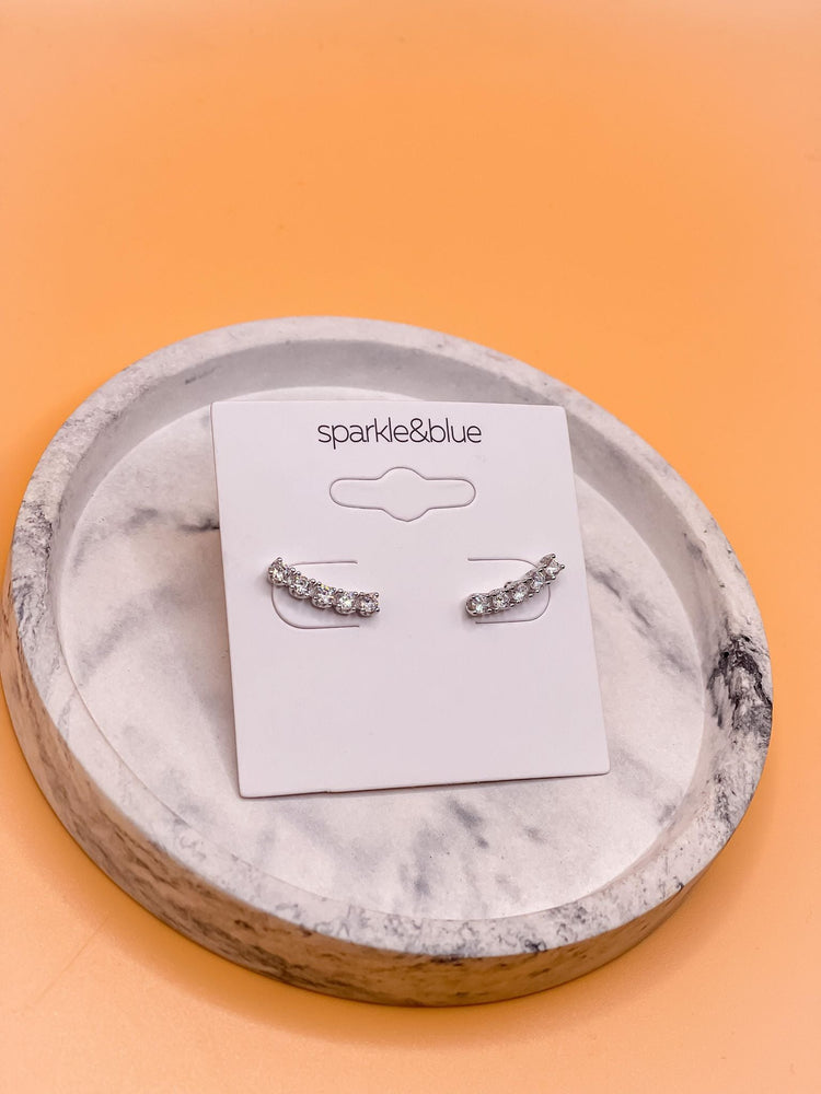 Eve Zircon Earring Crawler Sterling Silver Post