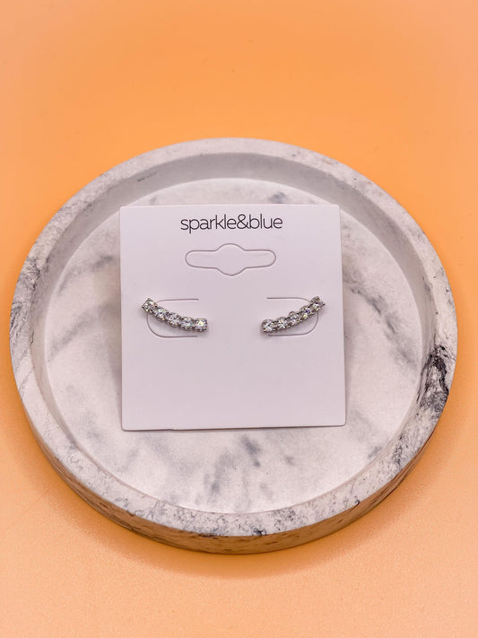 Eve Zircon Earring Crawler Sterling Silver Post