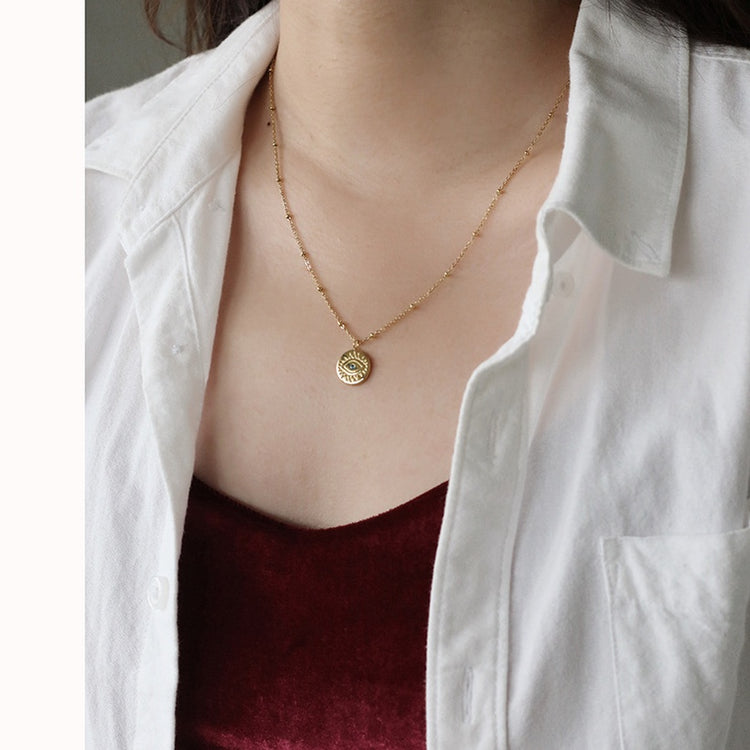 Adara Golden Eye Necklace