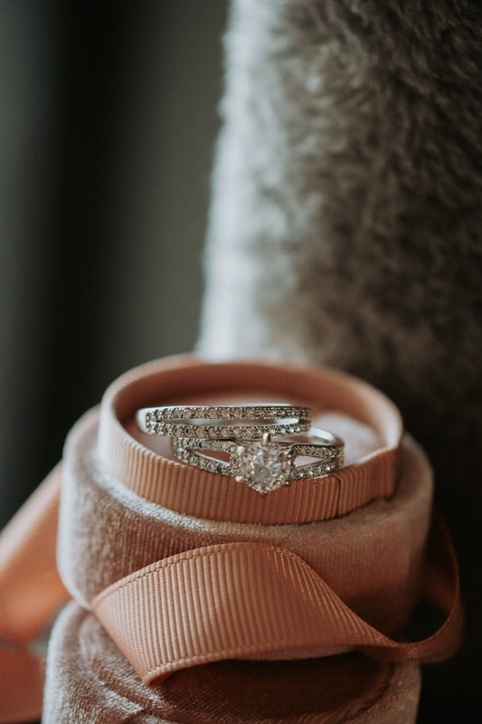 A Very Special Love Round Cut 2PC Sterling Silver Ring Set