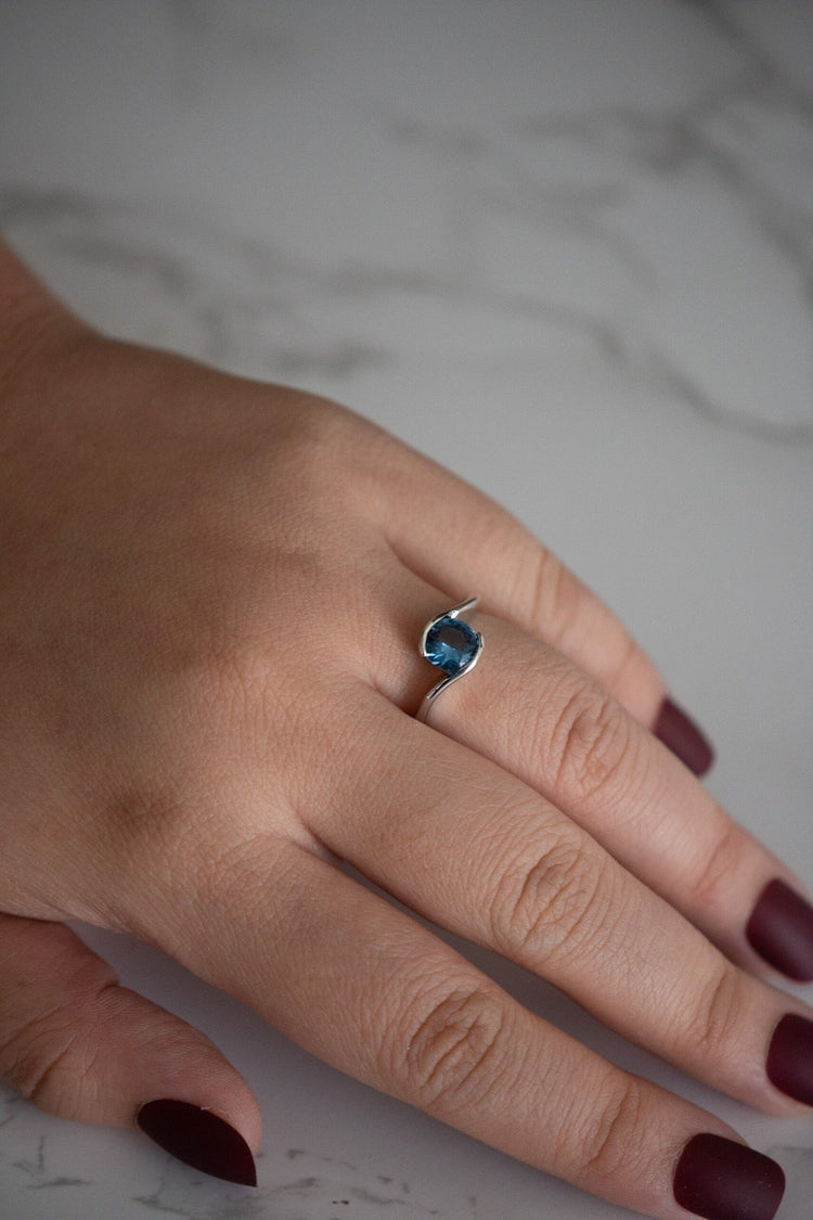 Jayla Tourmaline Gem Sterling Silver Ring