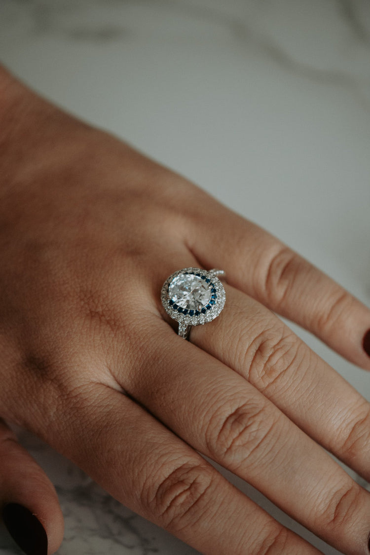 Diana Oval Cut Cubic Zirconia Silver Ring