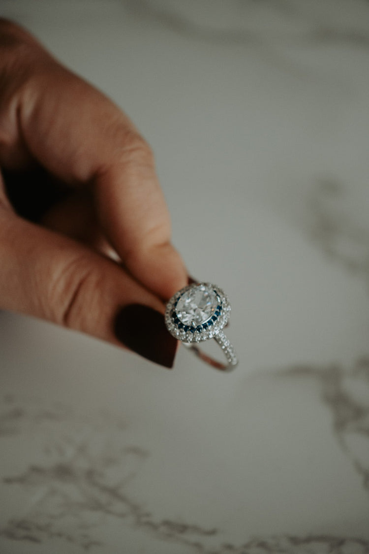 Diana Oval Cut Cubic Zirconia Silver Ring