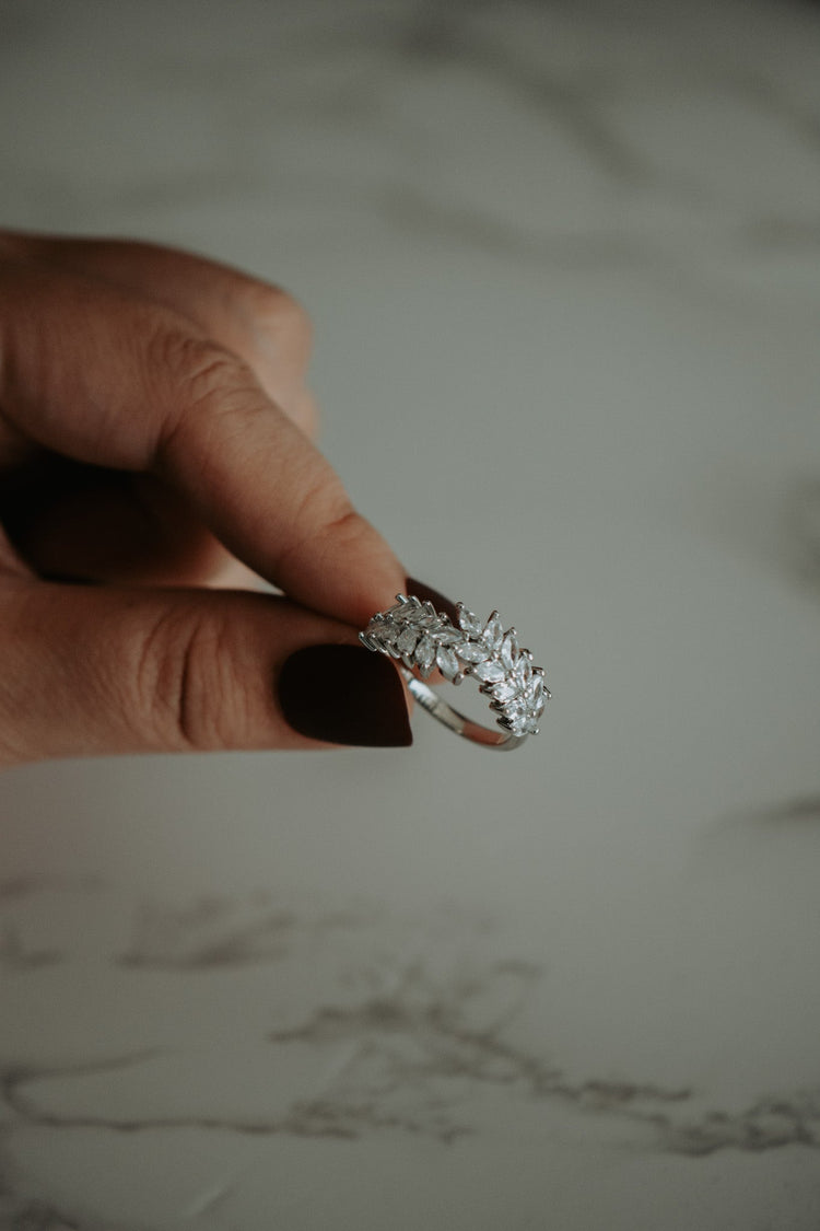 Kohl Cubic Zirconia Sterling Silver Ring Band