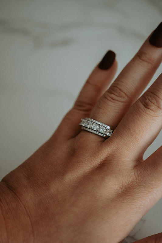 Darla Cubic Zirconia Sterling Silver Ring Band