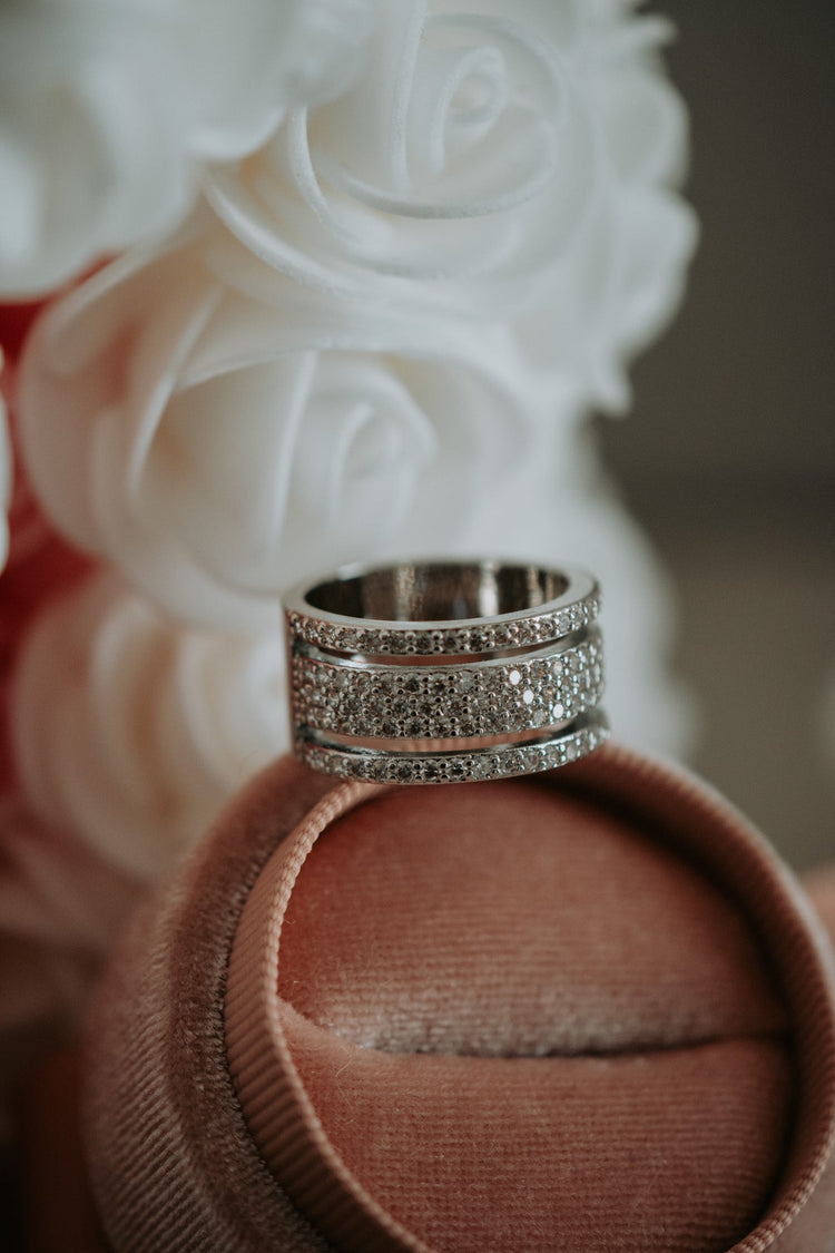 Jonah Cubic Zirconia Sterling Silver Ring Band