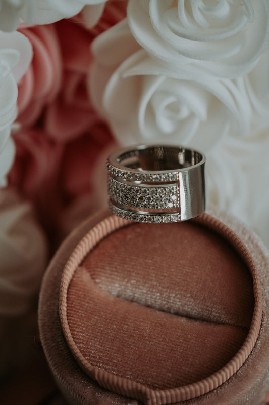 Jonah Cubic Zirconia Sterling Silver Ring Band