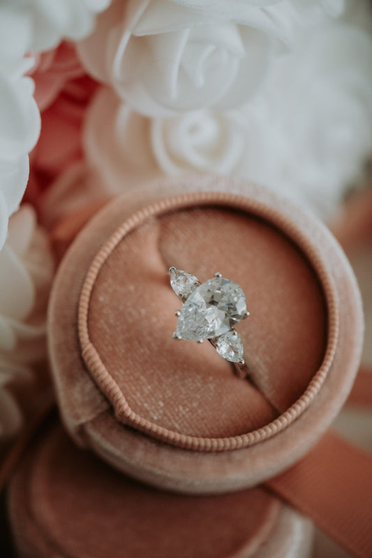 Meghan Pear Shaped Cubic Zirconia Sterling Silver Ring