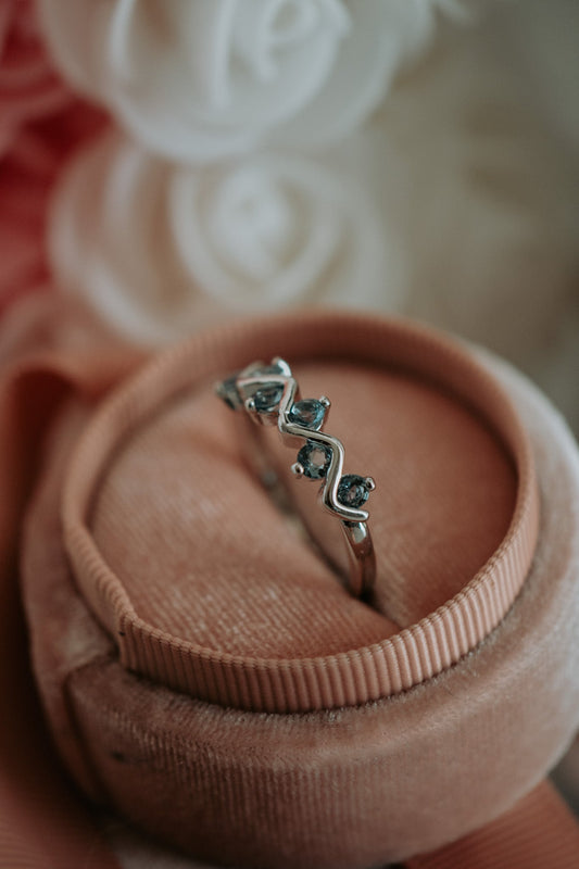 Jada Tourmaline Sterling Silver Ring Band