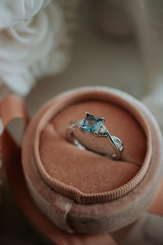 Jillian Princess Cut Tourmaline Sterling Silver Ring