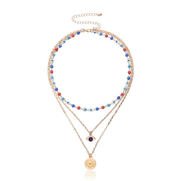 Ophelia Multilayered Eye Necklace