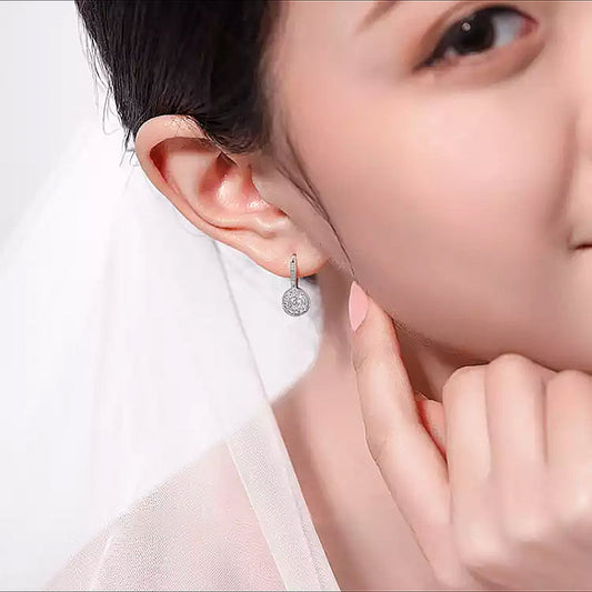 Donna Mini Hoop Styled Earring Clustered Stones