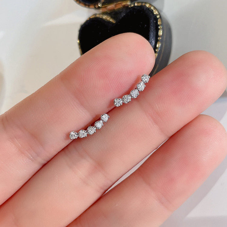 Eve Zircon Earring Crawler Sterling Silver Post