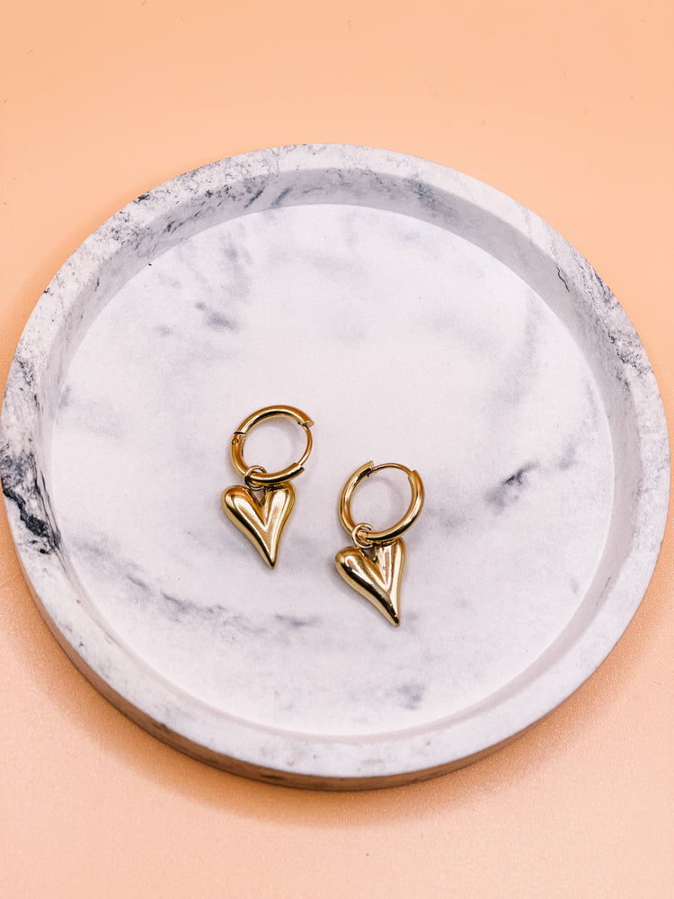 Esme Heart Drop Earrings