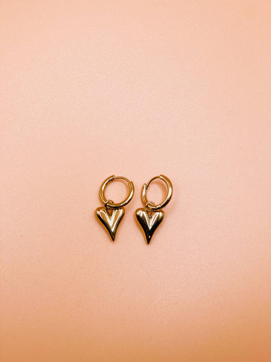 Esme Heart Drop Earrings