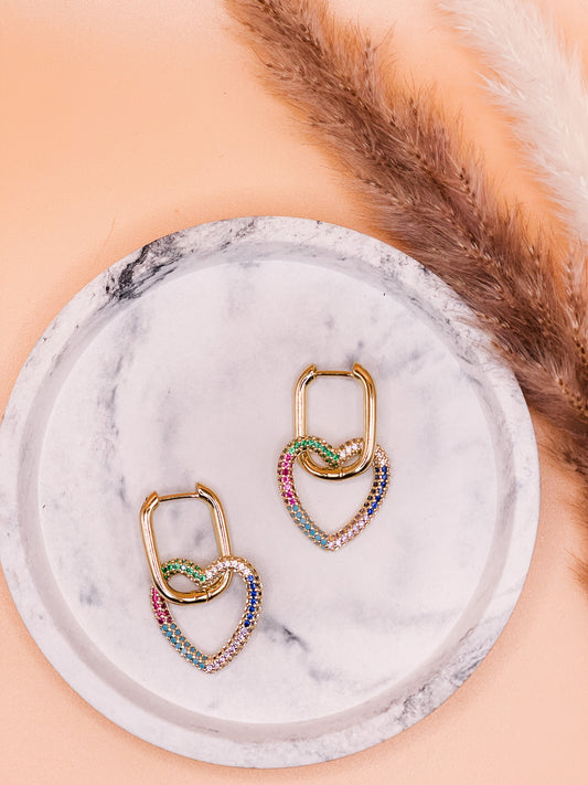 Adore Love Earrings in Multicolor