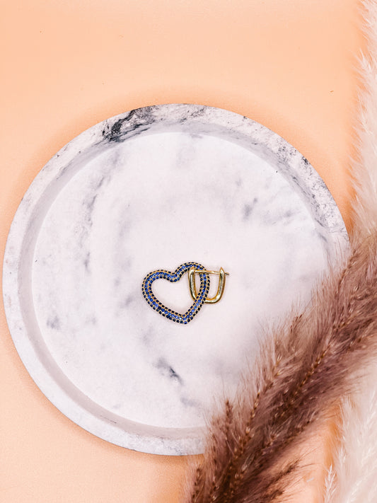 Aldora Single Heart Drop Earrings