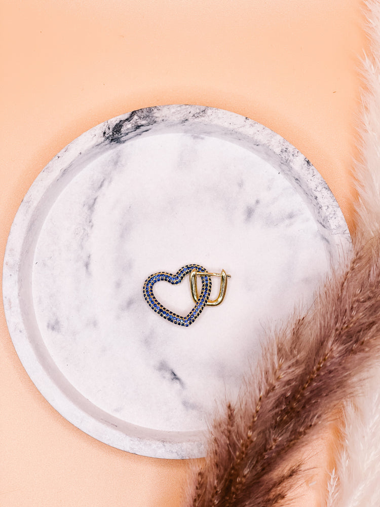 Aldora Single Heart Drop Earrings