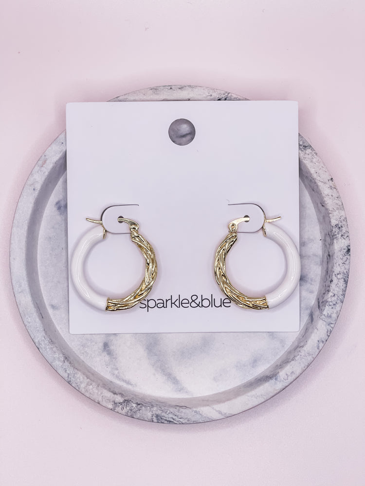Catia Enamel Drip Huggie Hoop Earrings