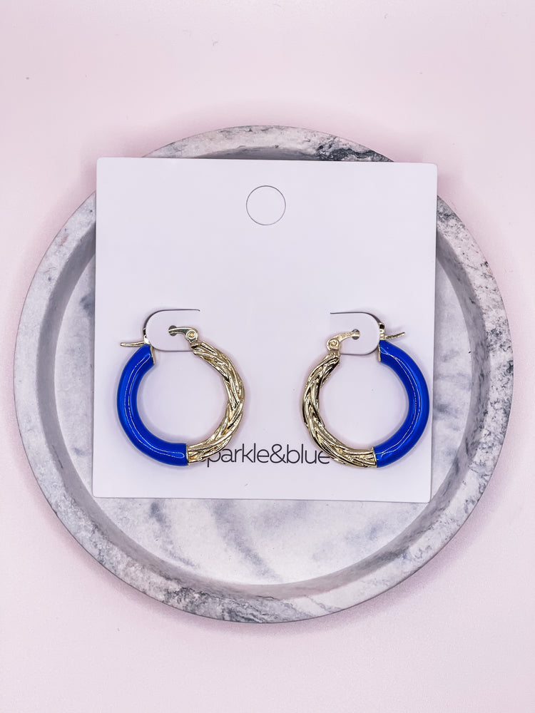 Catia Enamel Drip Huggie Hoop Earrings