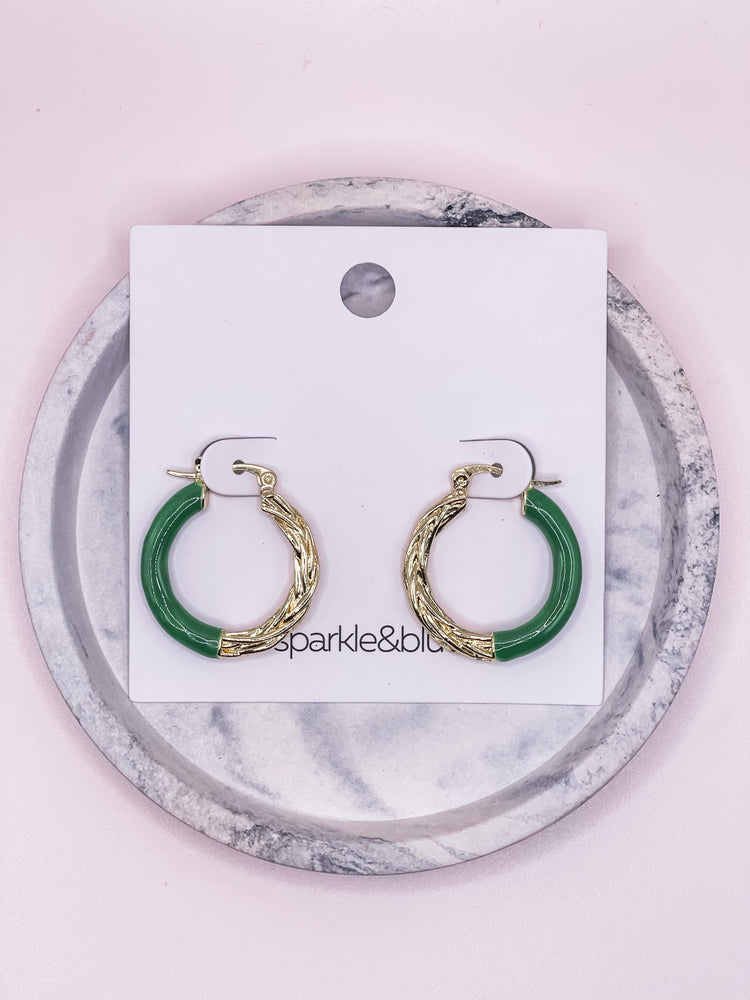 Catia Enamel Drip Huggie Hoop Earrings