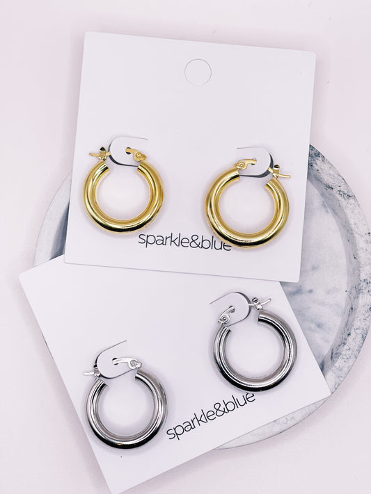 Tyra Huggie Hoop Earrings