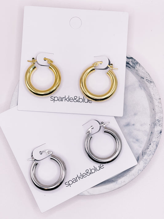 Tyra Huggie Hoop Earrings