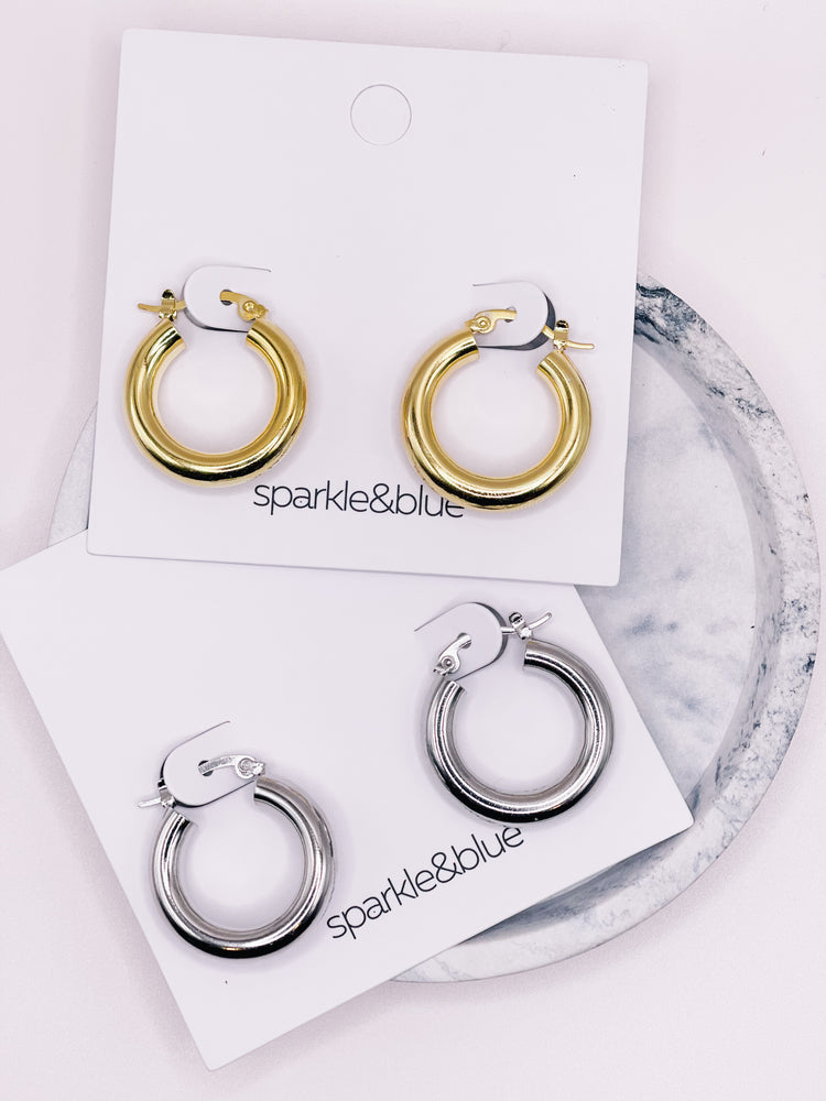 Tyra Huggie Hoop Earrings
