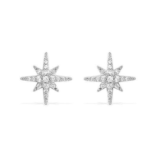 Twinkling Star S925 Post Zircon Stud Earrings