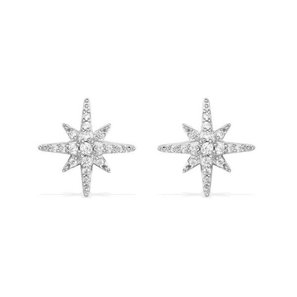 Twinkling Star S925 Post Zircon Stud Earrings