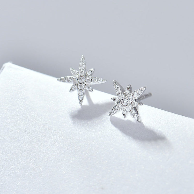 Twinkling Star S925 Post Zircon Stud Earrings