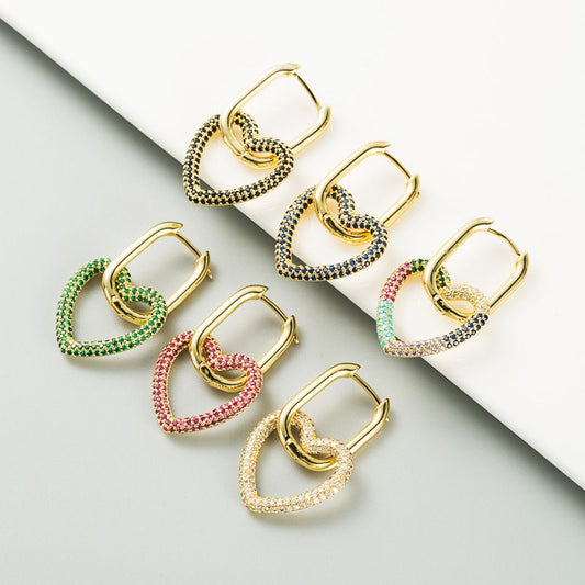 Adore Love Earrings in Black