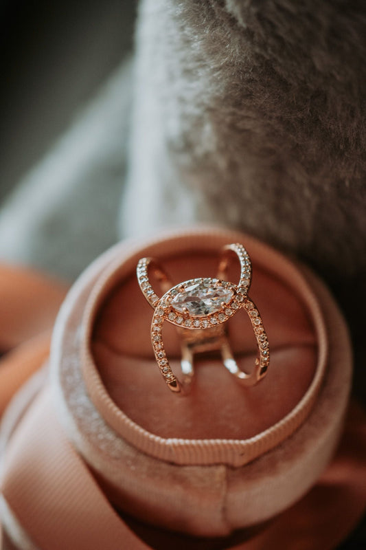 Because Of You Marquise Cut Rose Gold Ring