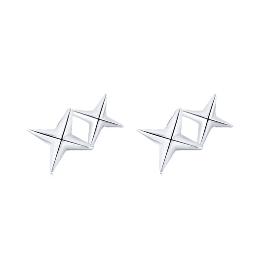 Twinkling Stars CZ Dainty Sterling Silver Earrings