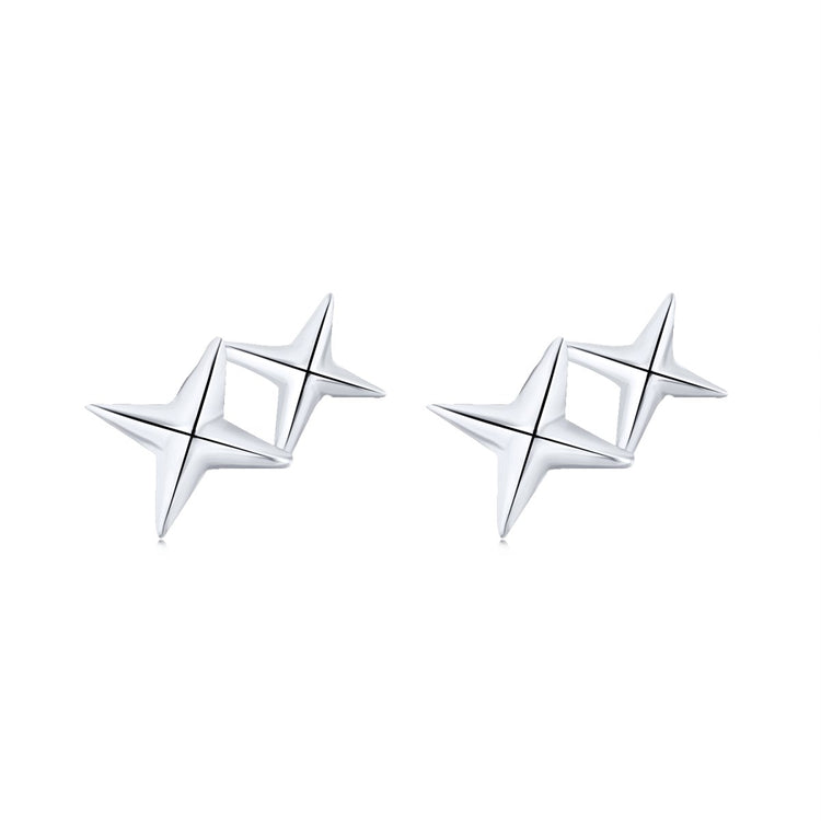 Twinkling Stars CZ Dainty Sterling Silver Earrings