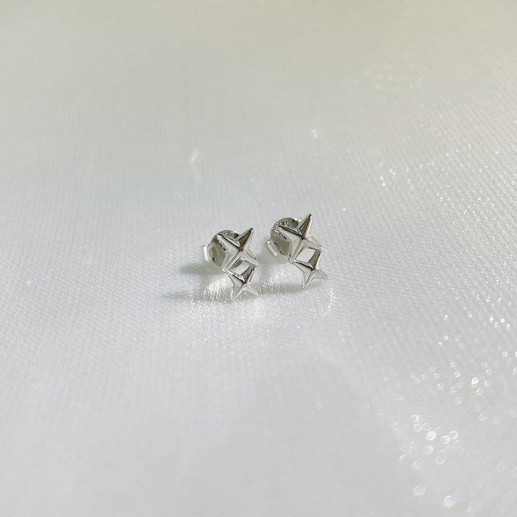 Twinkling Stars CZ Dainty Sterling Silver Earrings