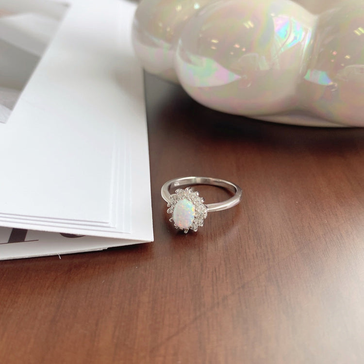 Brielle Oval Cut Sterling Silver Ring PREORDER