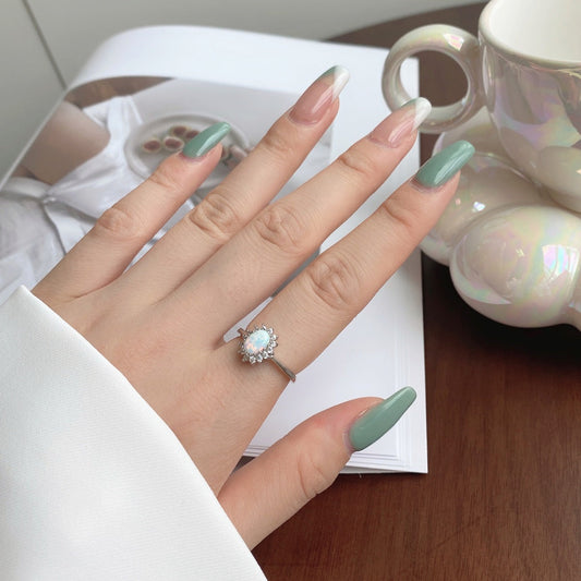 Brielle Oval Cut Sterling Silver Ring PREORDER