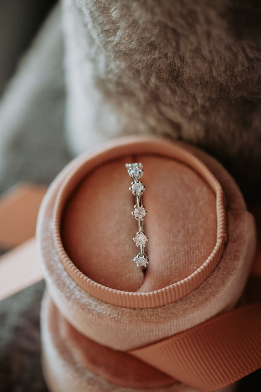 Before I Fall Mini Cubic Zirconia Sterling Silver Ring